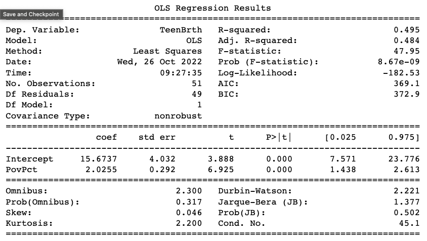 Output Table